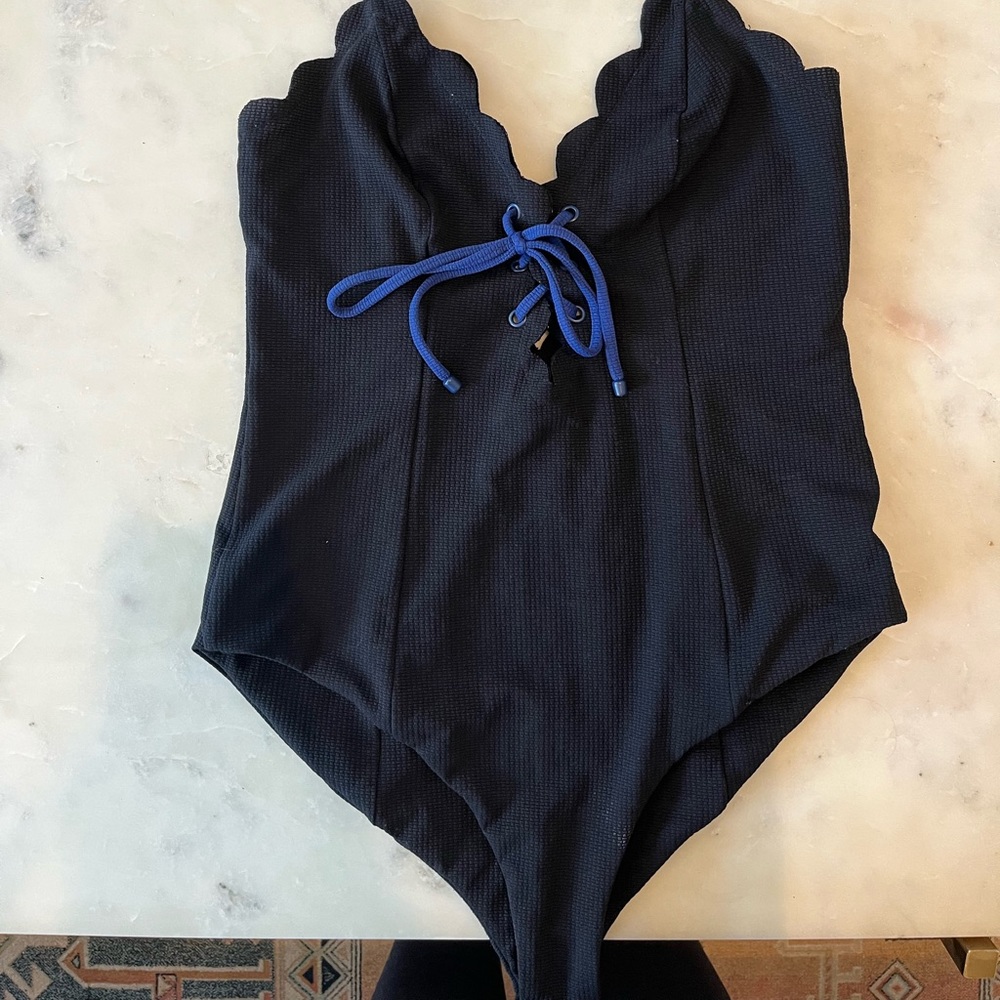 MARYSIA BROADWAY TIE MAILLOT IN BLACK - SIZE M